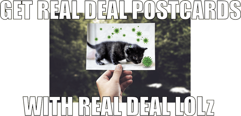 Get Real Deal Postcards, with Real Deal LOLz